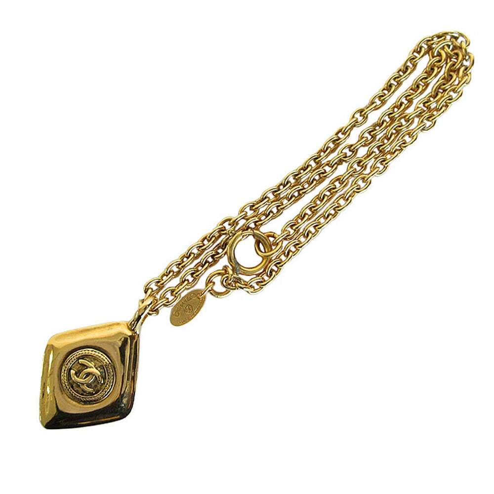 CHANEL Authentic Gold Logo Necklace - Picture 4 of 5